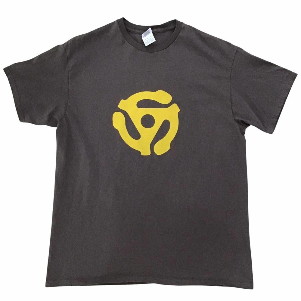 LP 45 Record Insert Vinyl Adaptor Shirt Large
